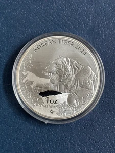 2024 South Korea 1 oz Korean Tiger KOMSCO Silver Medal Coin - Picture 1 of 2