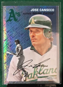 2023 Topps Chrome Platinum Anniversary JOSE CANSECO Topps rifrattore SP 062/499 - Foto 1 di 2