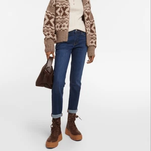 Pantalones de mezclilla para mujer con marco Le Garcon tiro medio pierna recta - talla 27 - Imagen 1 de 3