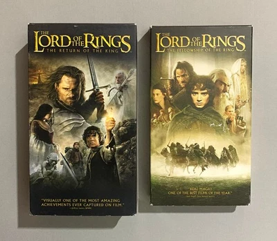 (VHS, 2 Movies) Lord of the Rings: Fellowship of the Ring & Return of the King - Image 1 of 4