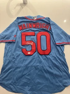 Adam Wainwright St. Louis Cardinals Signed Jersey Inscribed WS Champs JSA COA - Picture 1 of 3