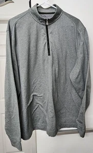Johnnie-O 1/4 Zip Pullover Gray Farber Harringbone Stretch Top Shelf Men’s XL - Picture 1 of 6