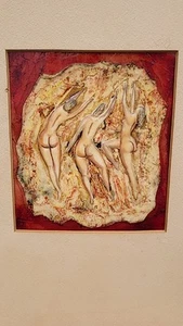 Ölgemälde - Drei schöne Frauen - 3D von Charles Ware mit Holzrahmen M6 - Bild 1 von 6