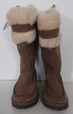 Nuevo Bearpaw Mujer Talla 7 Marrón Gamuza y Piel de Oveja/Lana: Plantilla de Piel de Oveja Foto 1 de 4