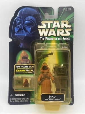 STAR WARS Hasbro, Jawa and Gonk Droid Figure Commtech 1999, NEW SEALED - Image 1 of 4