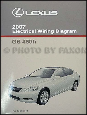 2007 Lexus GS 450H Wiring Diagram Manual Original Electrical Schematic in color - Image 1 of 2