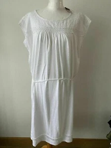 S.Oliver White Dress Lace Detail Cotton / Modal Size 20 - Picture 1 of 10