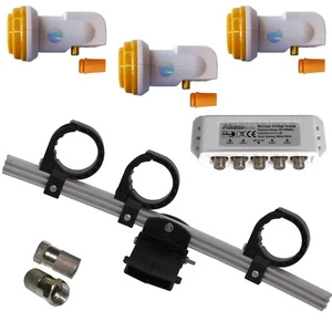 3 LNB + Multfeed. + DiSEgC für 3 Satelliten RUSSISCHE TV - Bild 1 von 7