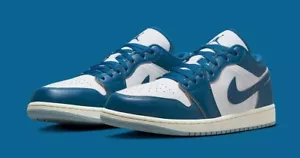 Nike Men's Air Jordan 1 Low SE White Industrial Blue Sz 12 (Women's 13.5) - Picture 1 of 7