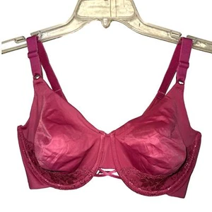 Sujetador 38DD Vanity Fair Rosa Espalda Suavizante Figura Completa Con Aros Sin Forro - Imagen 1 de 5