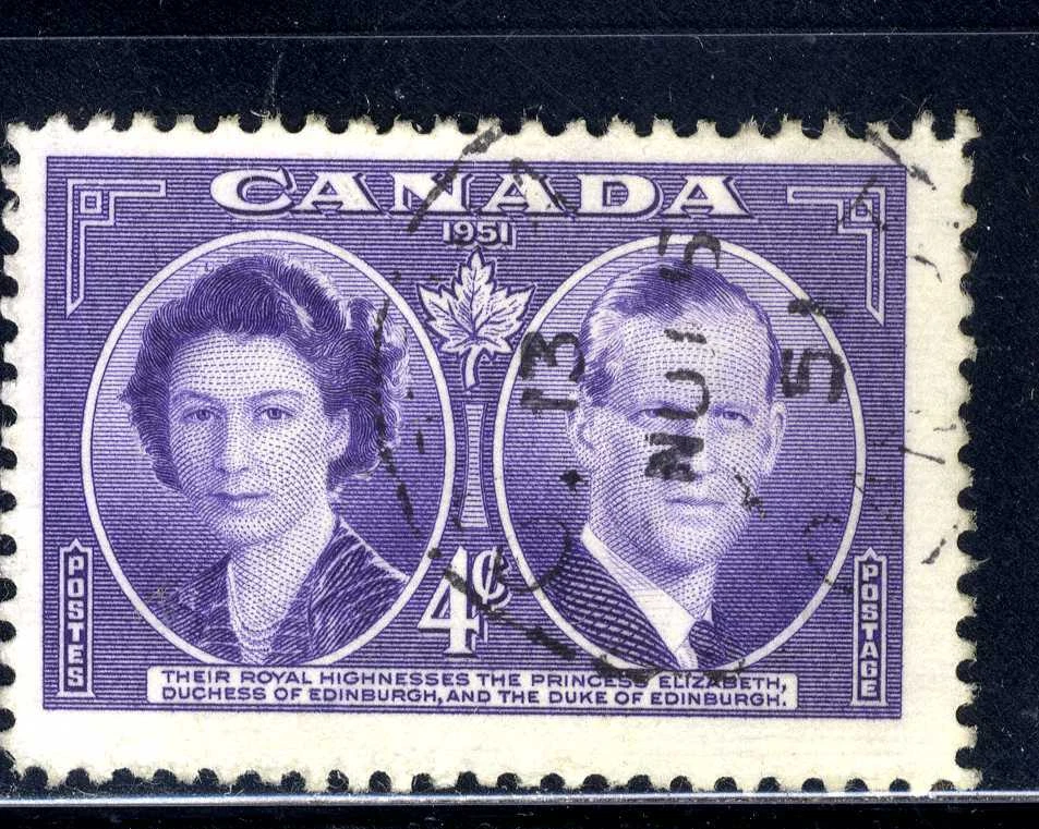 1951 Canada  Princess Elizabelh and Duke of Edinburgh SC#315 A131 - Image 1 of 1
