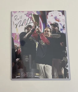 Nick Saban Alabama Crimson Tide REPRINT AUTO 8X10 National Championship 2015 - Picture 1 of 2