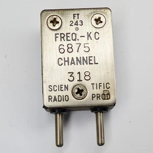 Scientific 6875 KC KHz FT-243 Ham Radio Crystal Amateur 6.875 MC MHz Ch. 318 6O - Zdjęcie 1 z 3