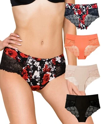B2BODY Women's Beautiful Lace Hipster Ladies Underwear Multi-Pack - Image 1 of 4