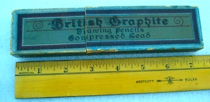 3 BRITISH GRAPHITE COMPRESSED LEAD KOH-I-NOOR Czech Pencils Original Vintage Box - Picture 1 of 18