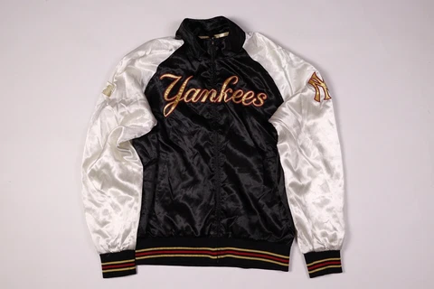 MAJESTIC COOPERSTOWN YANKEES 2009 Multicolor Full Zip Bomber Jacket Size M Cover