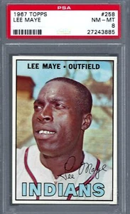 1967 Topps #258 PSA 8 Lee Maye Indians 258 Centered! - Picture 1 of 2