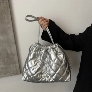 Large Capacity Bow Shoulder Bag Solid Color Cloud Underarm Bag Streetwear - Picture 1 of 17