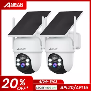 ANRAN 4MP Solar Security Camera Battery Powered Outdoor Wireless CCTV PTZ Camera - Picture 1 of 16