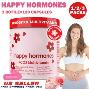 Multivitaminico PCOS Peach Perfect Happy Hormones con inositolo, D-Chiro e Omega3 - Foto 1 di 14