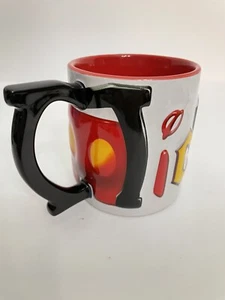 Disney Jerry Leigh MICKEY MUG w/ Embossed Letters Spelling Mickey M Handle HTF - Picture 1 of 8