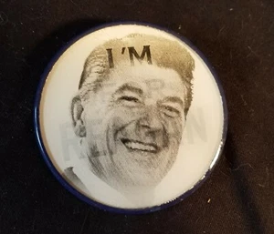 1980 RONALD REAGAN Pin Pinback VARI-VUE Presidential Campaign GOP Republican - Picture 1 of 3