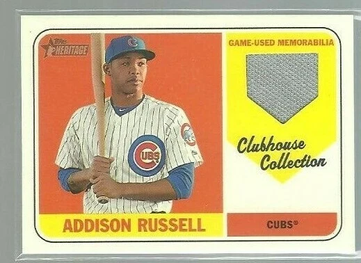 2018 Topps Heritage Clubhouse Collection Relic #CCRARU Addison Russell (r 76401  - Image 1 of 1