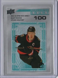 2022-23 Upper Deck Series 1 Population Count 100 Brady Tkachuk PC-5 - Senators - Picture 1 of 2