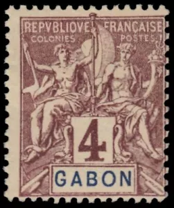 GABON 18 (Mi18) - Navigation and Commerce (pb47993) - Picture 1 of 1