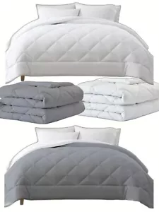 Arlee Sutton Place Cooling Comforter Revers, King 1880002 White or Gray 106"x90" - Picture 1 of 13