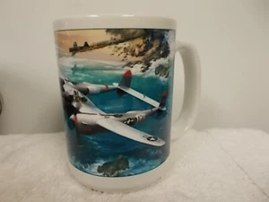 Born Aviation P-38 Lightning Fighter Flugzeug Keramik Kaffee Tee Tasse Becher - Bild 1 von 6