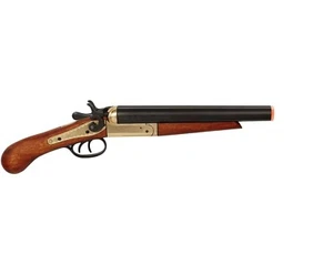 Denix 1881 Howitzer Non-Firing Replica Sawed Off Shotgun Prop in Brass Finish - Picture 1 of 5