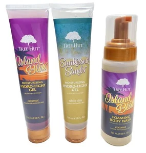 Tree Hut Island Bliss Foaming Body Wash Moisturizing + 2 Hydro Gels New SET LOT - Picture 1 of 20