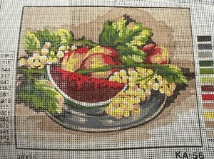Printed Needlepoint Tapestry Collections Art 25x30 Fruit Canvases Only - Picture 1 of 4