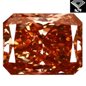 IGI Certified Fancy Brownish Pink CVD Diamond 1.09 ct Rectangular (7 x 5 mm) SI1 - Picture 1 of 3