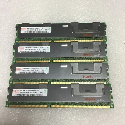 16GB 4X 4GB Hynix 2Rx4 PC3-8500R DDR3 ECC Registered SERVER Memory RAM - Image 1 of 4