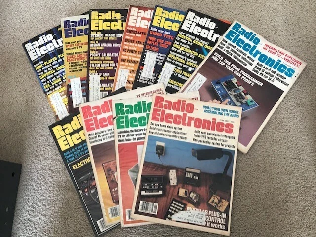 11 VINTAGE RADIO-ELECTRONICS MAGAZINES (1980-83) - Image 1 of 1