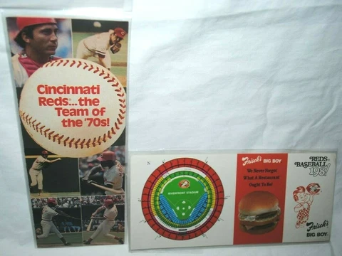 Cincinnati Reds vintage lot, 2 items, 1978 ticket brochure, 1981 sked, Big Boy Cover