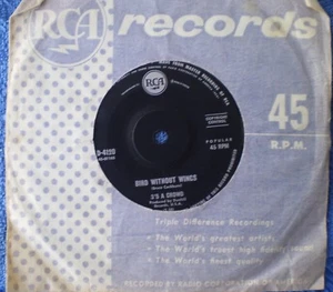 3'S A CROWD-BIRD WITHOUT WINGS/COAT OF COLOURS "RARE OZ" 45 RPM - Picture 1 of 2