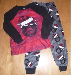 Boys Girls Jellifish GORILLA Christmas Fleece Pajamas Sz XS S M NWT Jogger pants - Picture 1 of 1