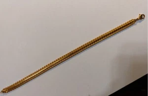 7.5 Inch 14k Gold Plated Hypoallergenic Bracelet for Nickel Allergy - pre-owned - Picture 1 of 3