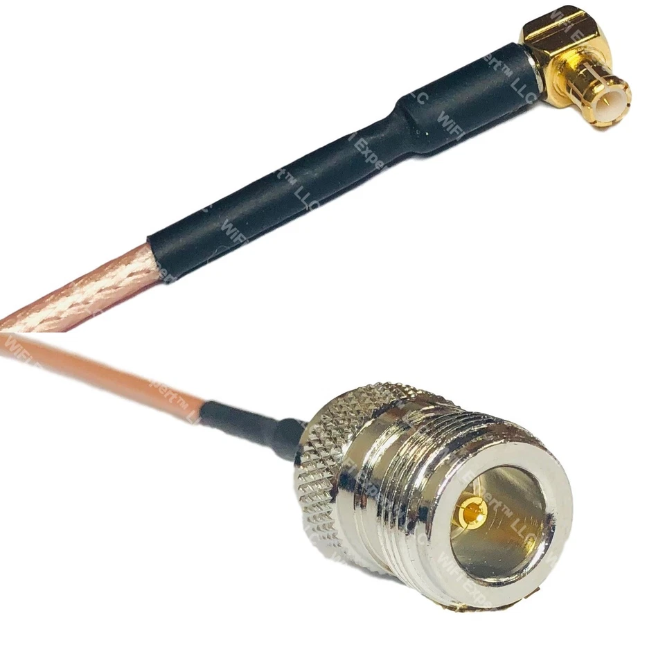 RG316 MCX MALE ANGLE to N FEMALE RF Cable Rapid-SHIP LOT - Image 1 of 1