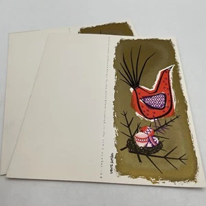 VTG 1950's 60s? MCM 20 CHRISTMAS CARDS New NOS W/ Envelopes Blank Mid Century - Picture 1 of 4