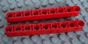 LEGO 3 x Technik Liftarm dick rot Red Technic Liftarm 1x 09 Thick 32278 - Picture 1 of 1