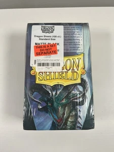 Dragon Shield Matte Black Sleeves - Standard Size - 10 Pack Display Case - Picture 1 of 2