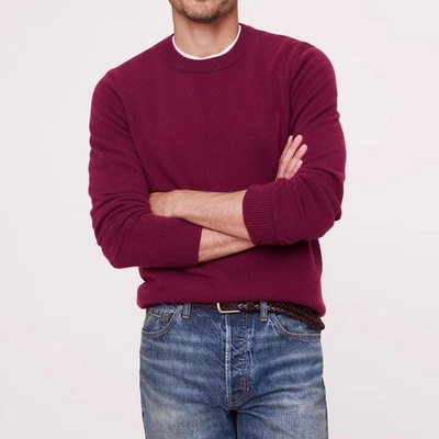 Banana Republic Mens Sz S Cashmere Pima Cotton Blend Crewneck LS Sweater - Image 1 of 4