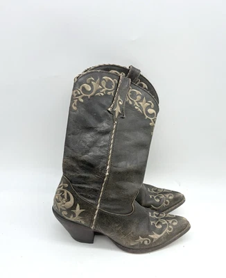 Botas Durango para mujer 6,5 M Western Crush bordadas punta de desplazamiento marrón Foto 1 de 4
