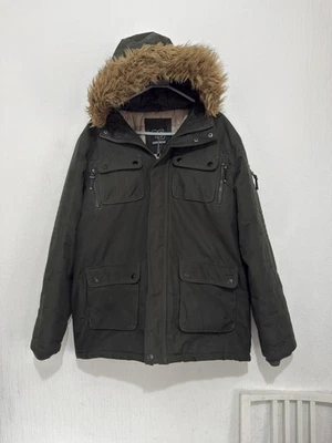 Chaqueta de bombardero Twisted Soul verde con capucha XL para hombre Foto 1 de 4