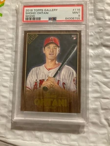 2018 Topps Gallery Shohei Ohtani Wood Variation Rookie PSA 9 SHORT PRINT - Bild 1 von 2