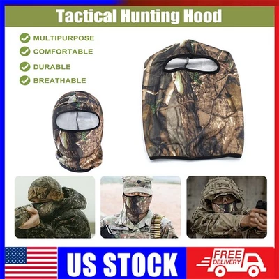 Real Tree Camo Balaclava Face Mask UV Protection Windproof Tactical Hunting Hood - Image 1 of 4